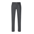 Pantalon 5 poches Bard regular-slim flanelle laine Vitale Barberis Canonico gris foncé chiné