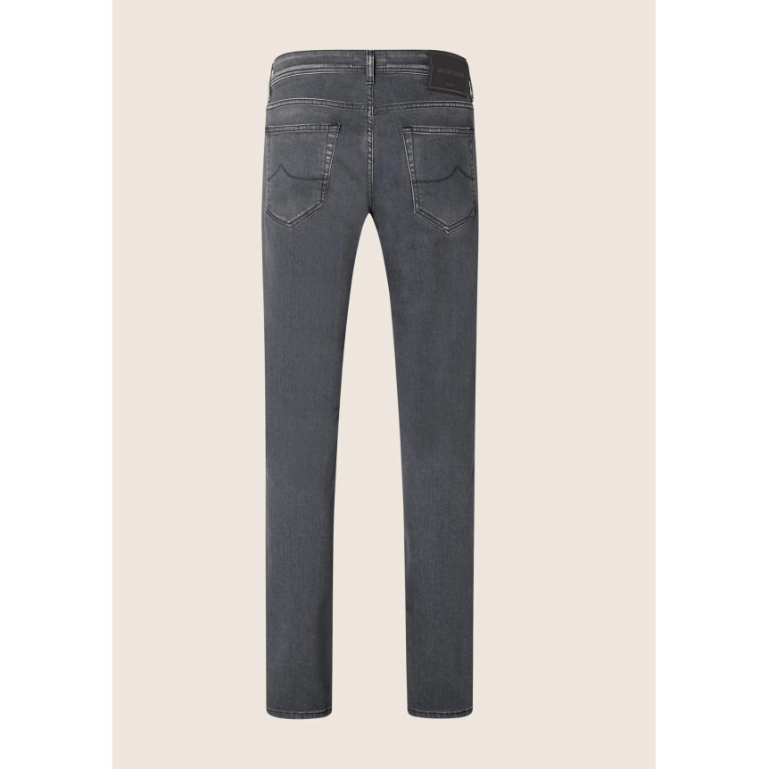 Jean JACOB COHEN Bard 5 poches regular slim denim super stretch gris foncé délavé
