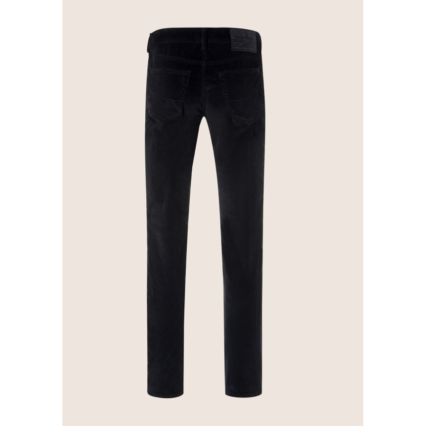 Pantalon 5 poches JACOB COHEN Bard velours côtelé extensible coton bleu marine