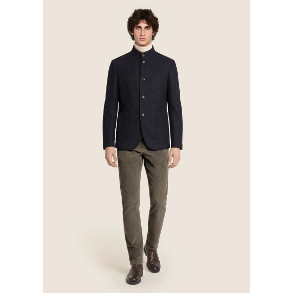 Pantalon 5 poches JACOB COHEN Bard velours côtelé extensible coton marron taupe