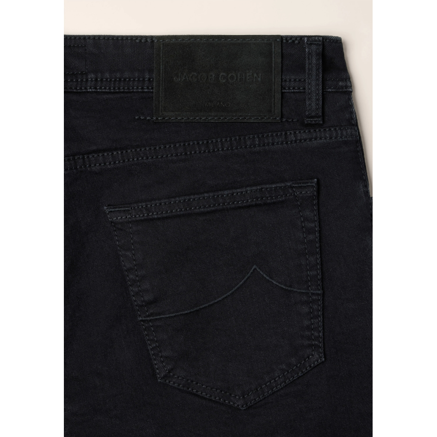 Jean 5 poches JACOB COHEN Nick Slim super slim denim extensible coton bio noir foncé