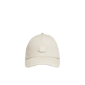 Casquette gabardine de coton beige logo noir