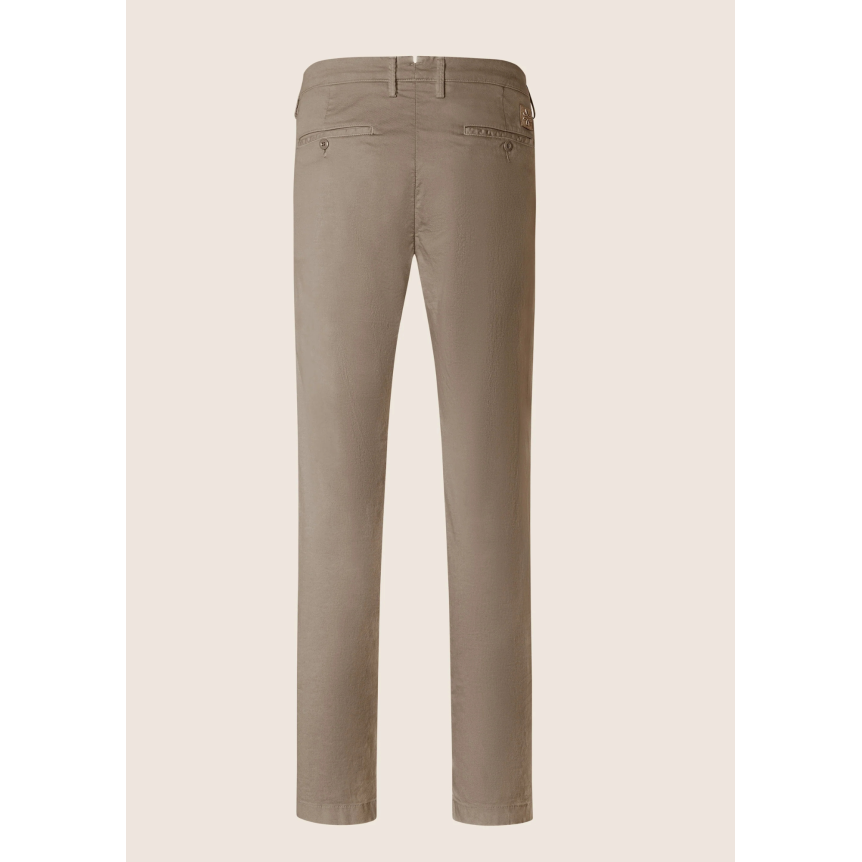Pantalon chino JACOB COHEN Bobby slim coton stretch micro-nid d’abeille beige foncé