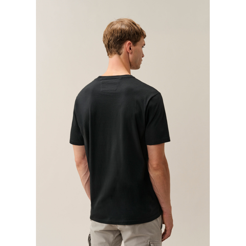 T-shirt col rond CP COMPANY en en jersey de coton noir broderie logo