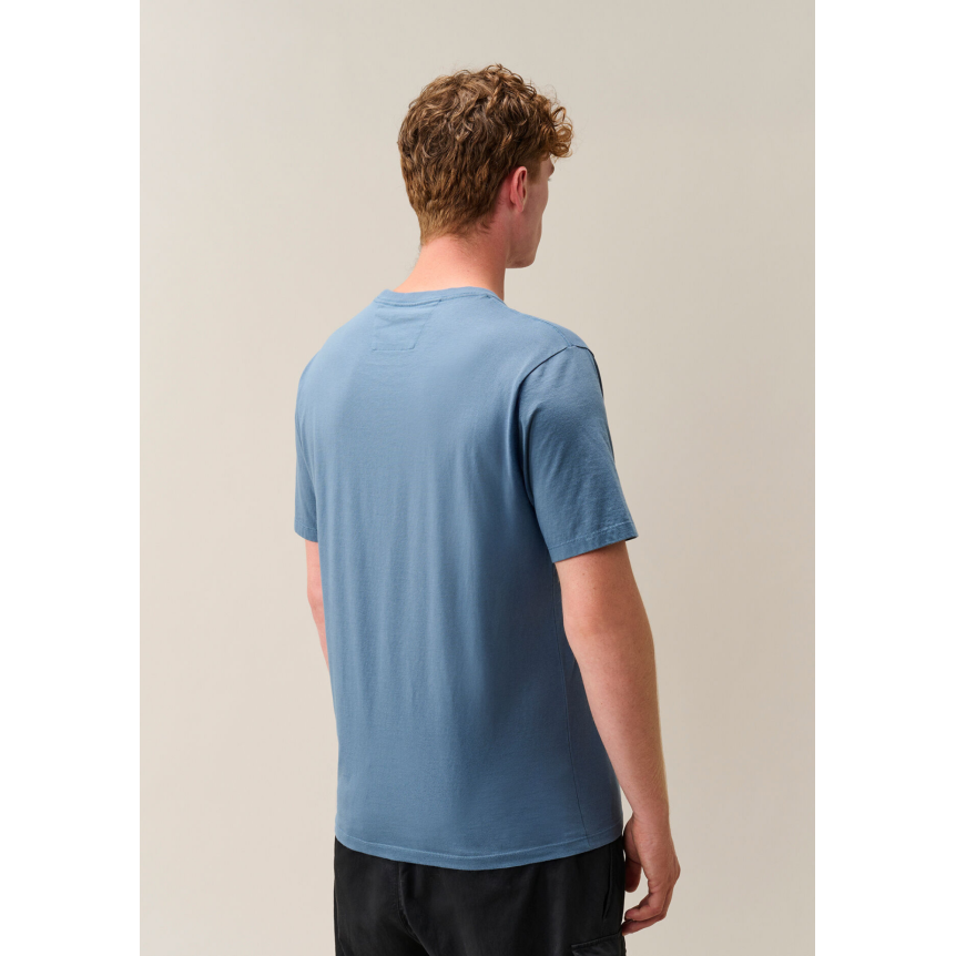 T-shirt col rond CP COMPANY en en jersey de coton bleu broderie logo