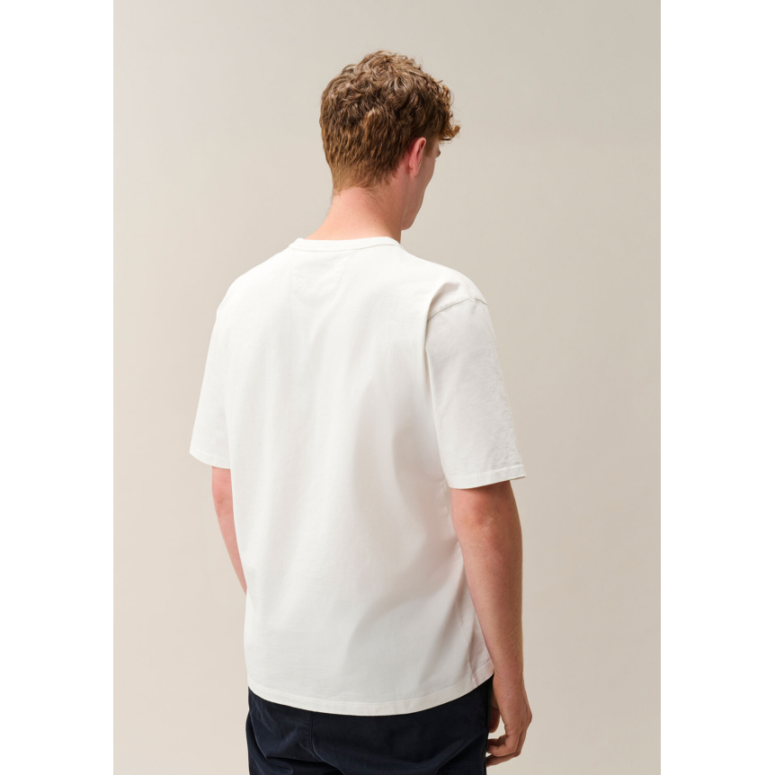T-shirt manche courte CP COMPANY en jersey mercerisé écru imprimé "British sailor"