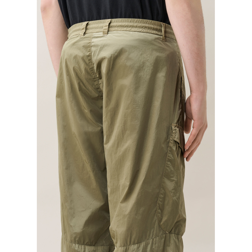 Pantalon cargo CP COMPANY Chrome R nylon brillant gris beige lentille poche