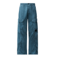 Pantalon cargo Chrome R nylon brillant bleu lentille poche