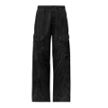Pantalon cargo Chrome R nylon brillant noir lentille poche