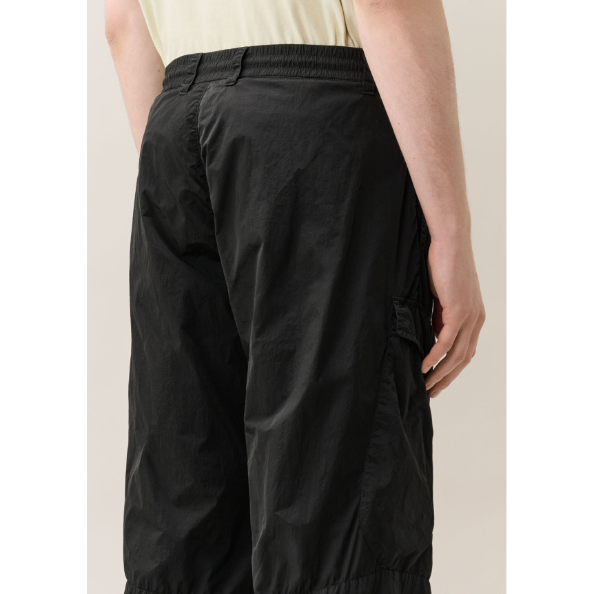 Pantalon cargo CP COMPANY Chrome R nylon brillant noir lentille poche