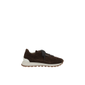 Basket basse daim marron lacets gris anthracite Monile