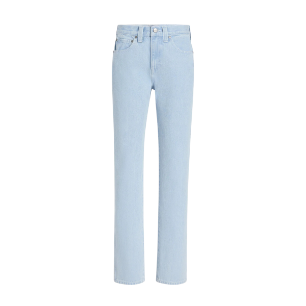Pantalon jean droit KHAITE Farley denim coton bleu ciel
