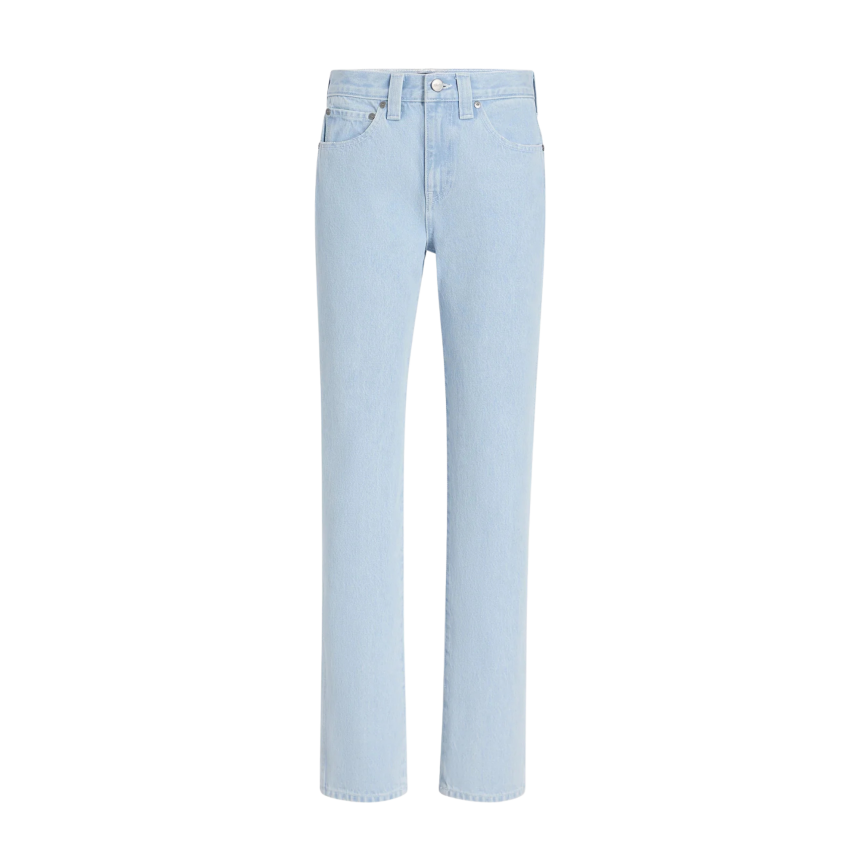 Pantalon jean droit KHAITE Farley denim coton bleu ciel