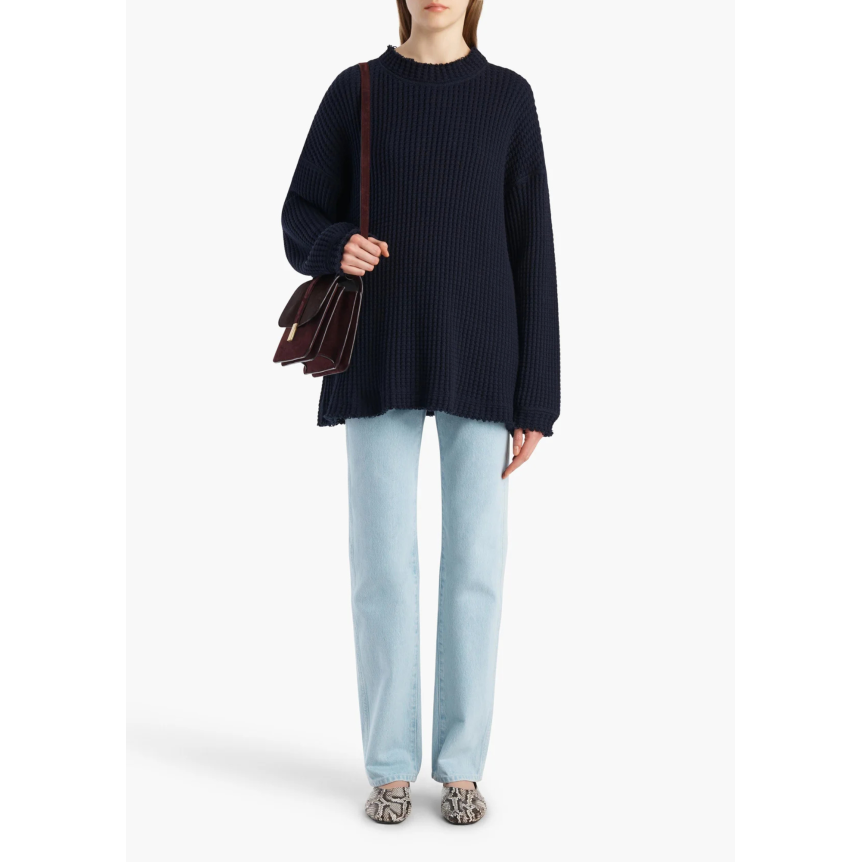 Pantalon jean droit KHAITE Farley denim coton bleu ciel
