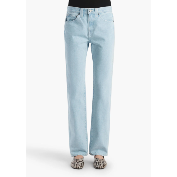 Pantalon jean droit KHAITE Farley denim coton bleu ciel