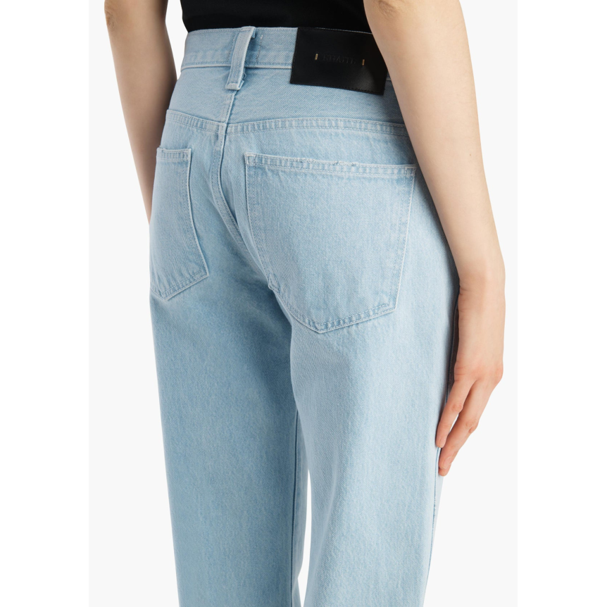 Pantalon jean droit KHAITE Farley denim coton bleu ciel