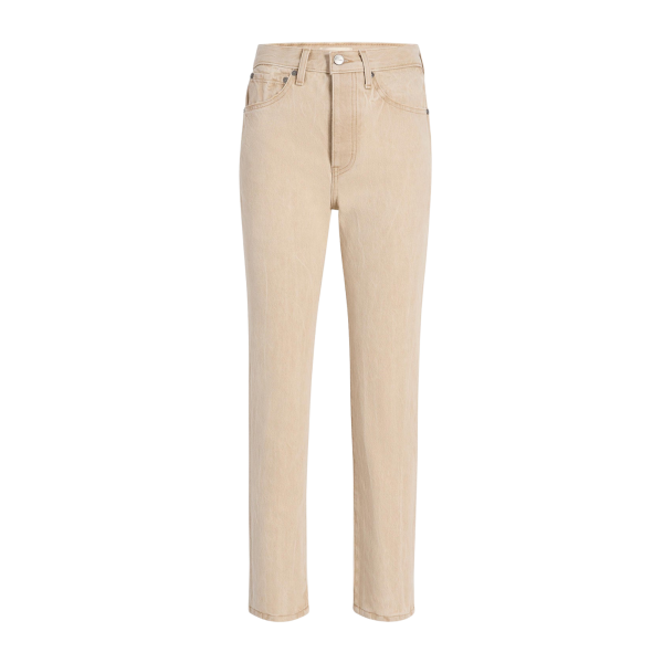 Jean droit KHAITE Finley coton denim beige
