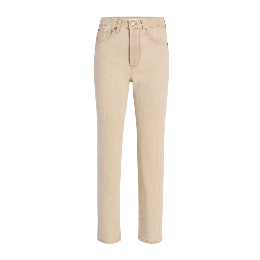 Jean droit KHAITE Finley coton denim beige