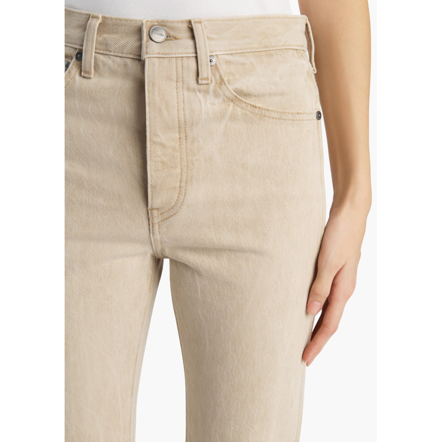 Jean droit KHAITE Finley coton denim beige