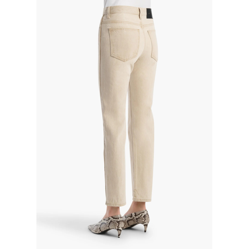 Jean droit KHAITE Finley coton denim beige