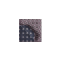 Pochette en soie à motif médaillon bleu violet