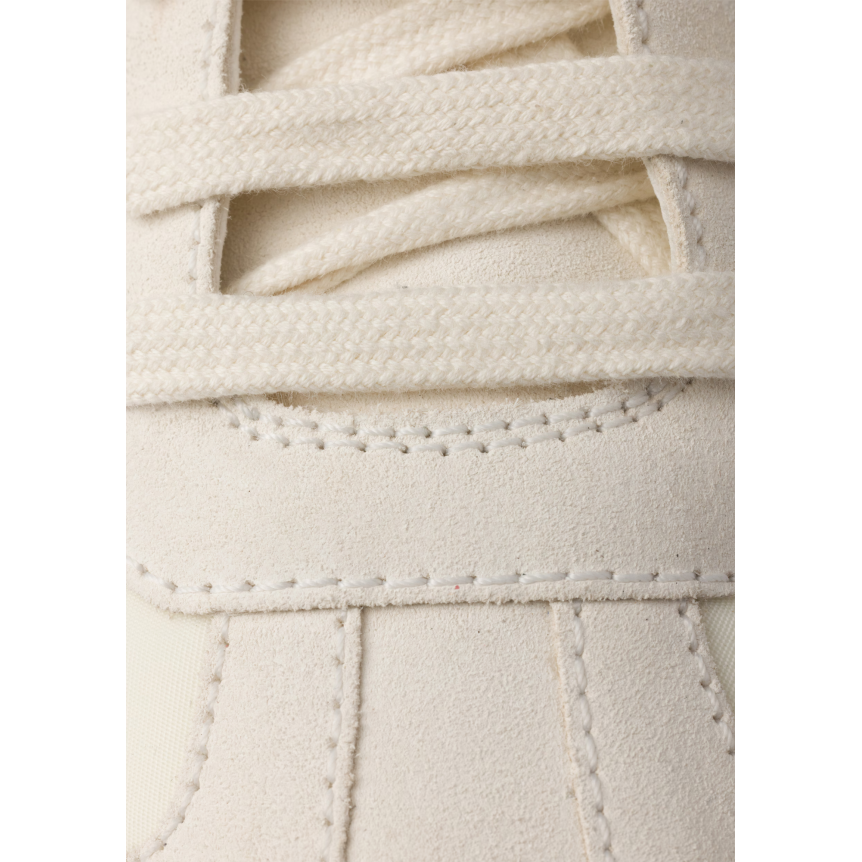 Sneakers PRADA Prax en daim beige et Re Nylon ivoire