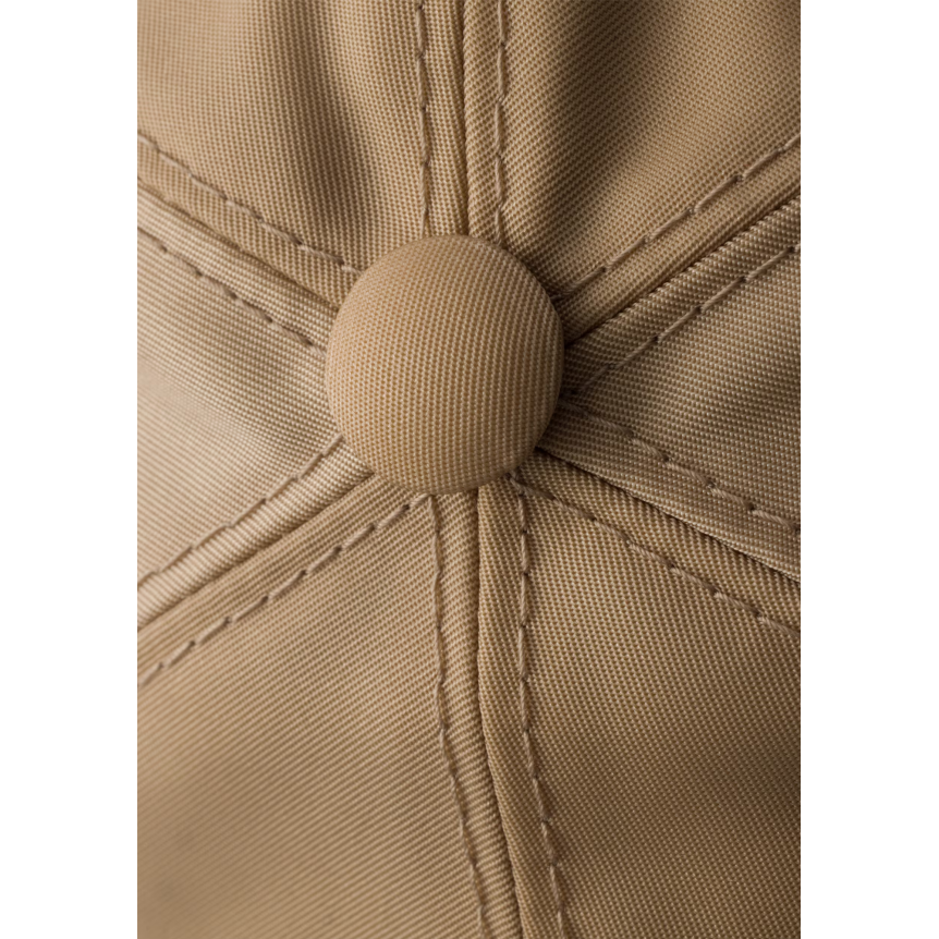Casquette de baseball PRADA en Re Nylon camel logo triangle métal émail