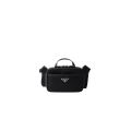 Sac porté épaule en Re Nylon et cuir Saffiano noir bandoulière
