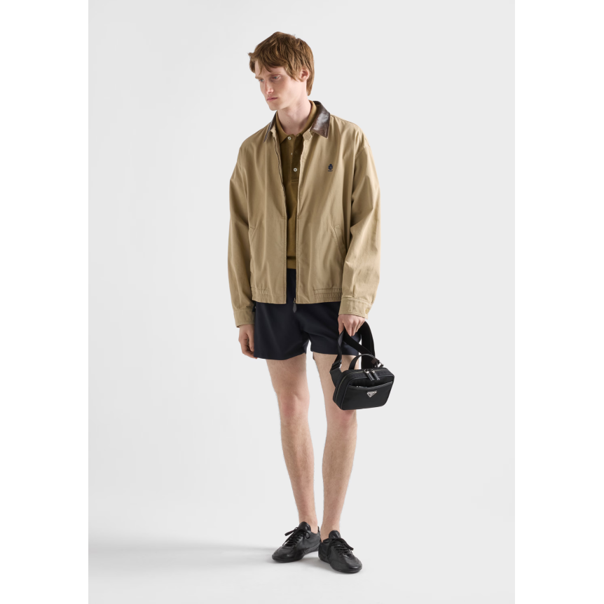 Sac porté épaule PRADA en Re Nylon et cuir Saffiano noir bandoulière