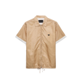 Chemise zippée manche courte en nylon Re camel logo triangle métal émail