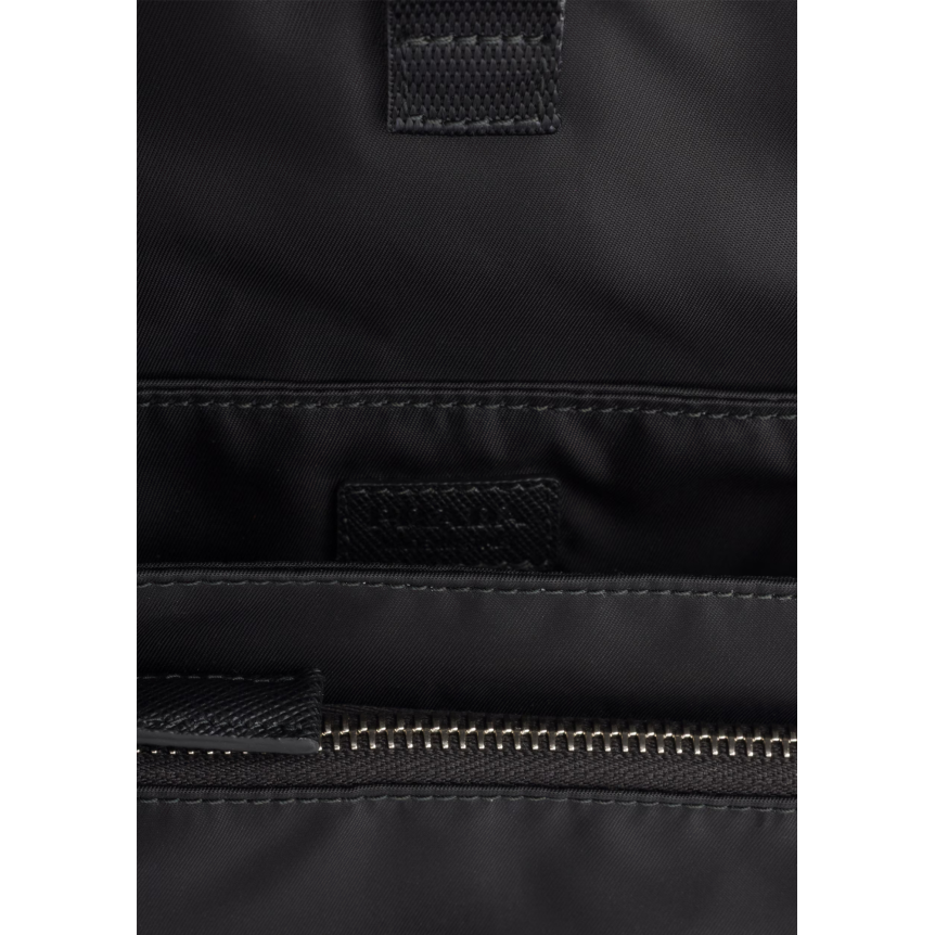 Sac étui pour smartphone PRADA en Re Nylon noir bandoulière logo triangle métal émail