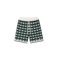 Short coton vert en crochet à motif mosaïque