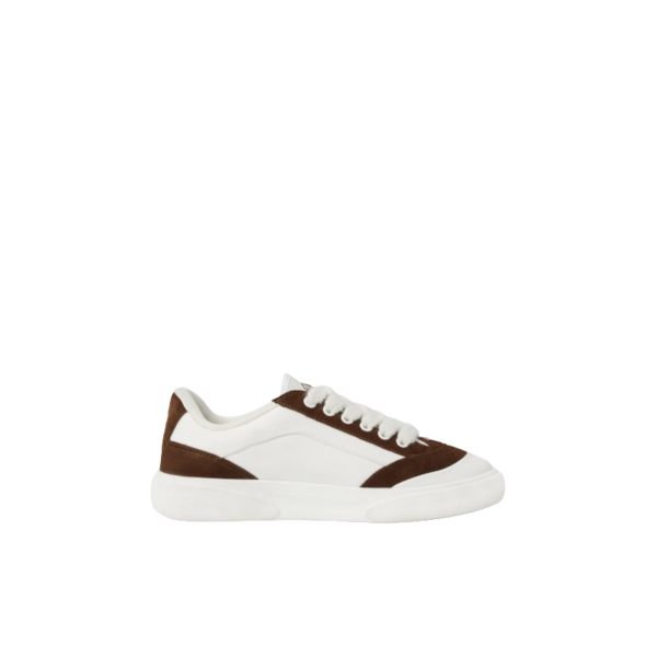 Sneakers CASABLANCA Del Mar cuir blanc et marron