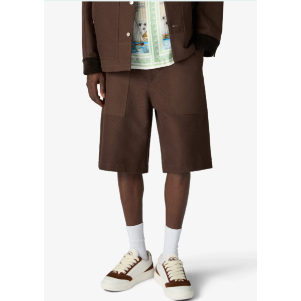 Sneakers CASABLANCA Del Mar cuir blanc et marron