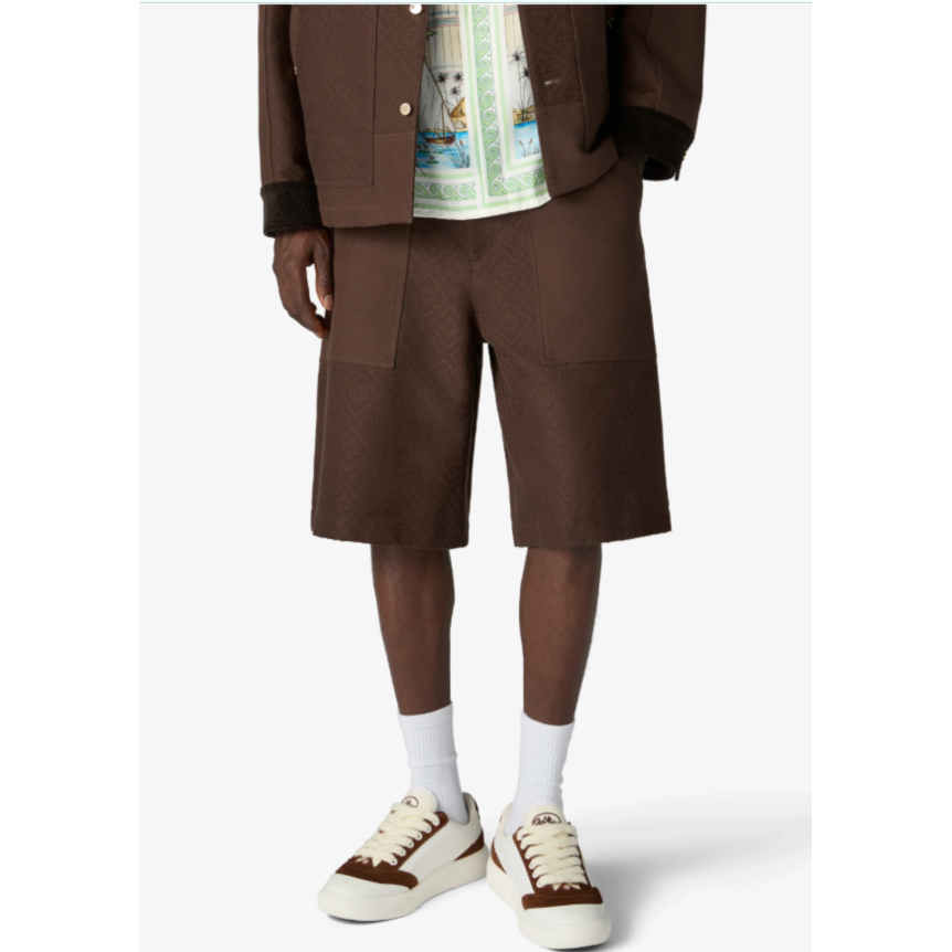 Sneakers CASABLANCA Del Mar cuir blanc et marron