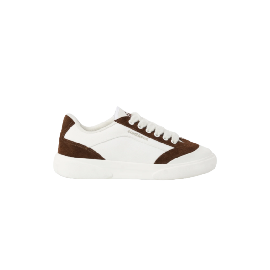 Sneakers CASABLANCA Del Mar cuir blanc et marron