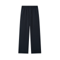 Pantalon en soie  bleu marine foncé à monogramme