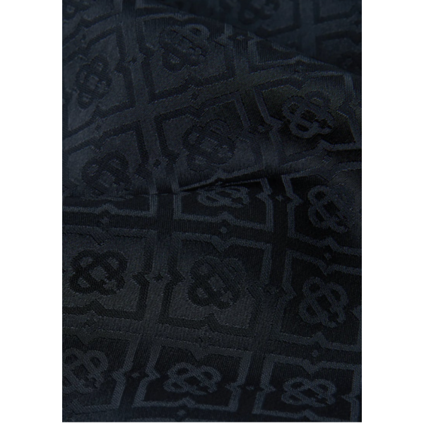 Pantalon CASABLANCA en soie  bleu marine foncé à monogramme