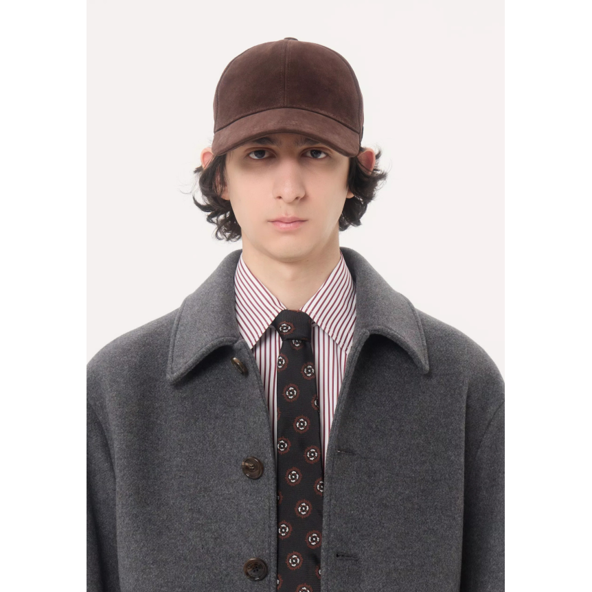 Blouson à col fermeture bouton VALENTINO laine cachemire gris anthracite poche plaquée à rabat