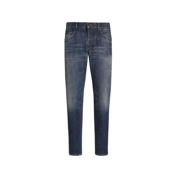 Pantalon Jean regular DOLCE & GABBANA denim coton bleu délavé