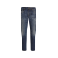 Pantalon Jean regular denim coton bleu délavé