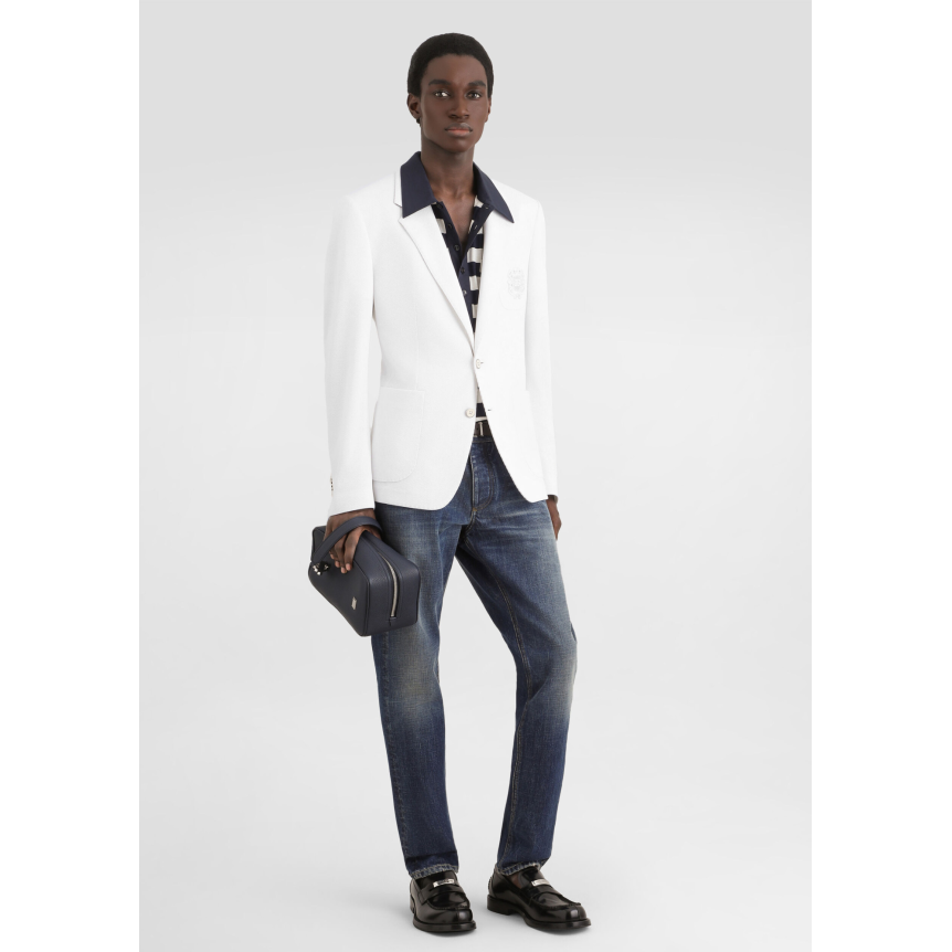 Pantalon Jean regular DOLCE & GABBANA denim coton bleu délavé