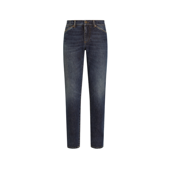 Pantalon Jean skinny DOLCE & GABBANA denim coton bleu