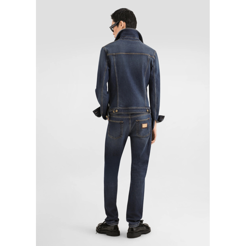 Pantalon Jean skinny DOLCE & GABBANA denim coton bleu