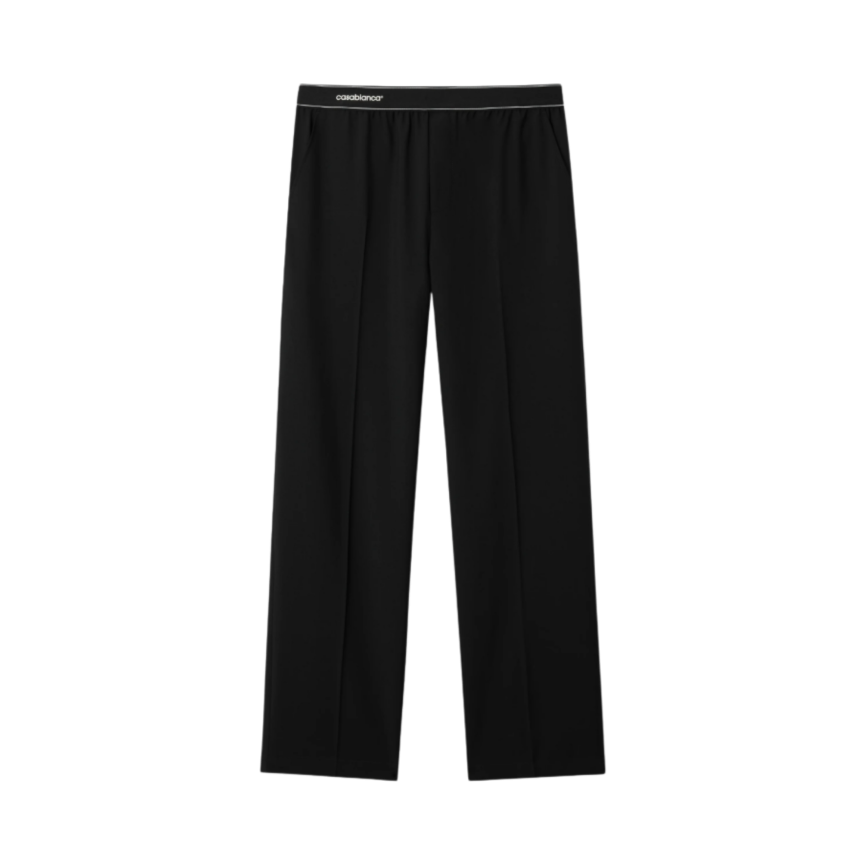 Pantalon de sport CASABLANCA en laine noir bande logo