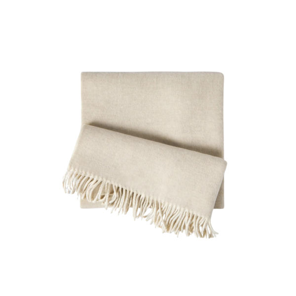 Écharpe BRUNELLO CUCINELLI en maille de laine et cachemire beige écru