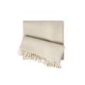 Écharpe en maille de laine et cachemire beige écru