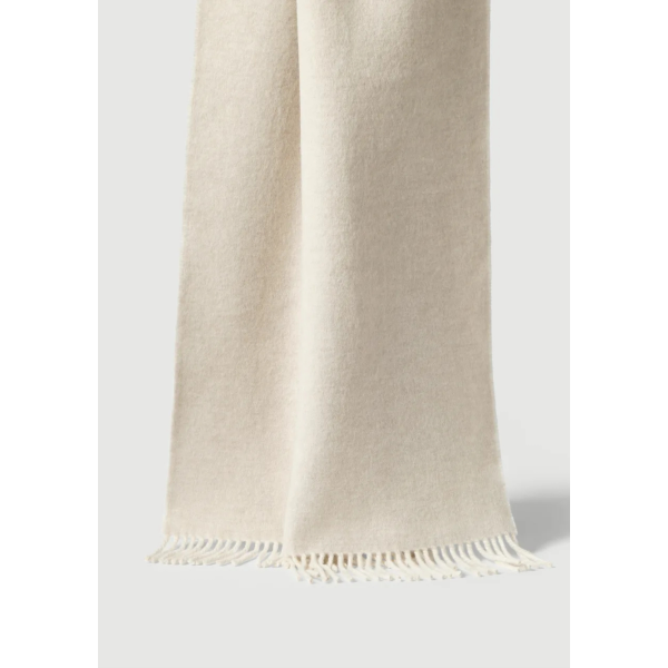Écharpe BRUNELLO CUCINELLI en maille de laine et cachemire beige écru