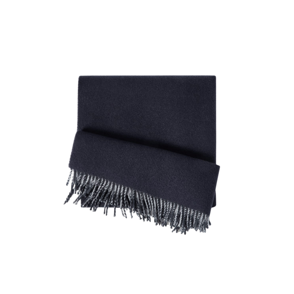 Écharpe BRUNELLO CUCINELLI en maille de laine et cachemire gris bleu