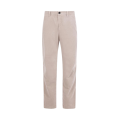 Pantalon droit en velours côtelé de coton beige